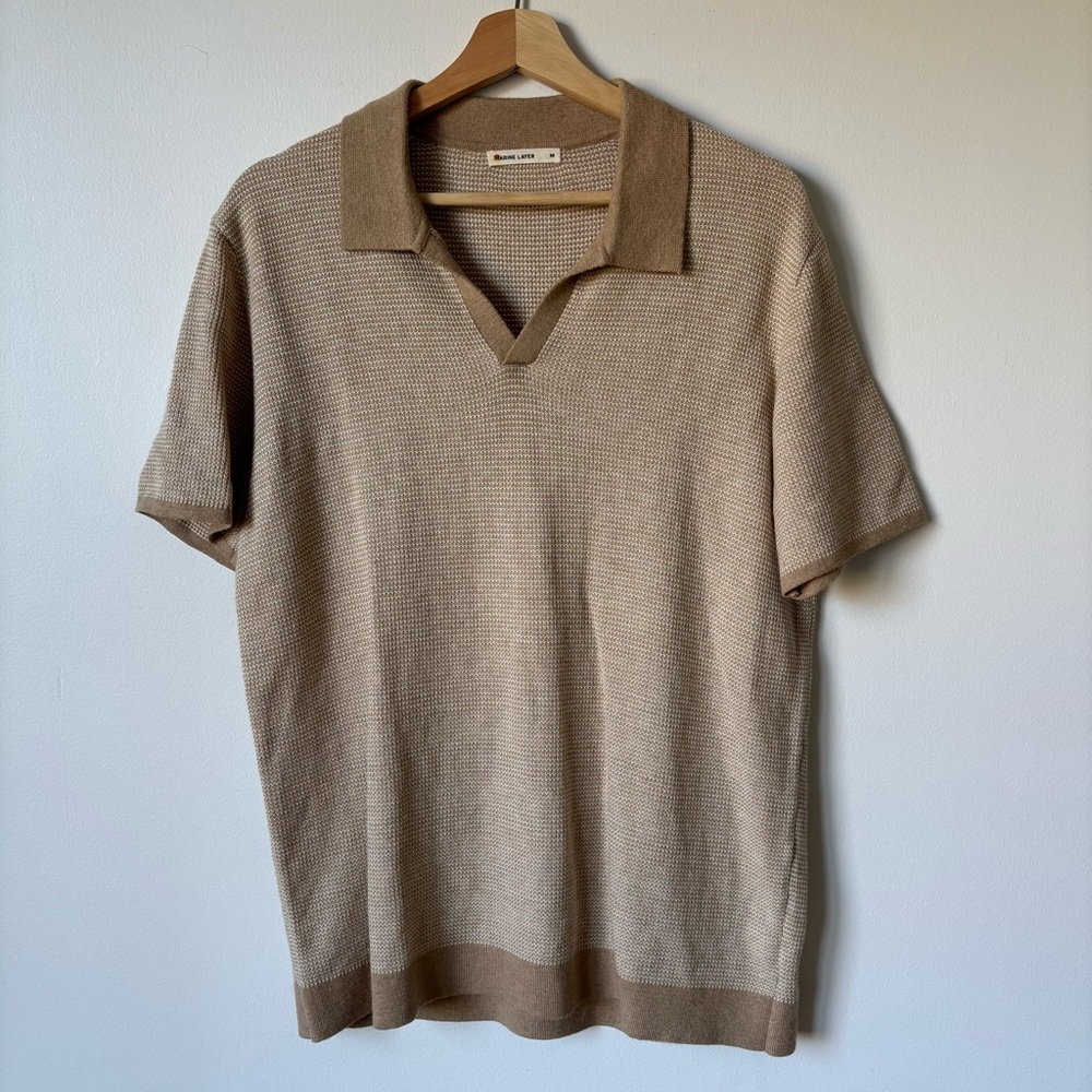 Marine Layer Liam Short Sleeve Sweater Polo - Picture 2 of 8